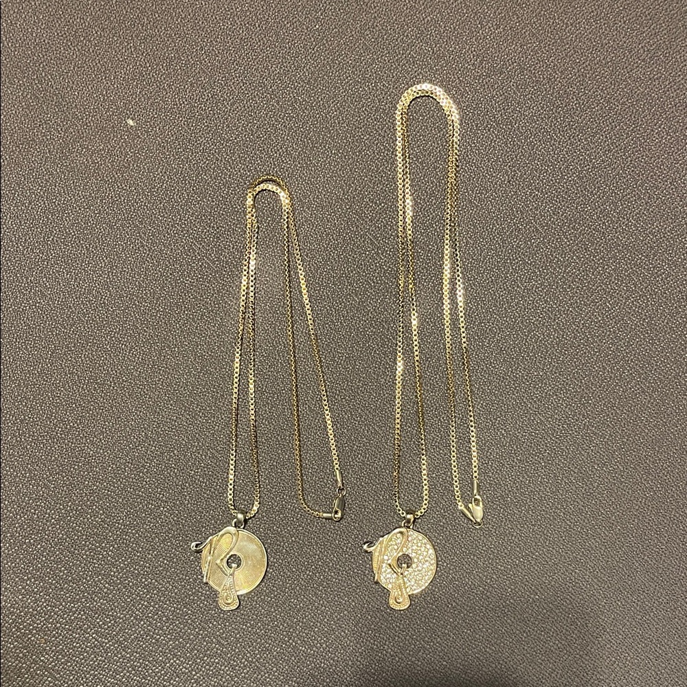 2 ROCAFELLA Pendant w/ 2mm 24",30" Box Chain 2 Necklace Set
